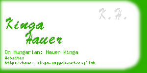 kinga hauer business card